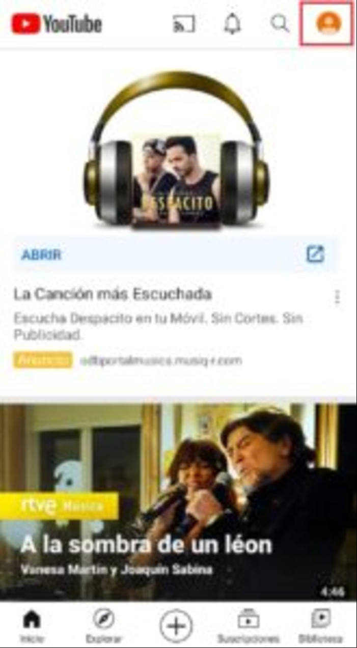 Cómo borrar mi historial de Youtube - Borrar el historial de YouTube desde el móvil