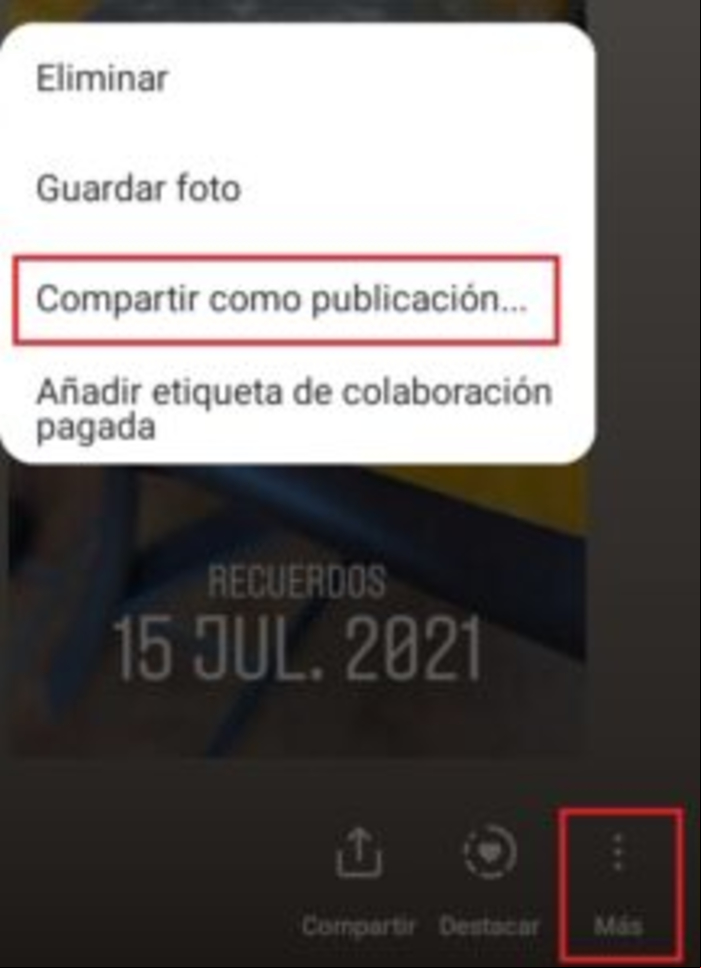 Cómo compartir historias/Stories en Instagram - Compartir historias desde el móvil