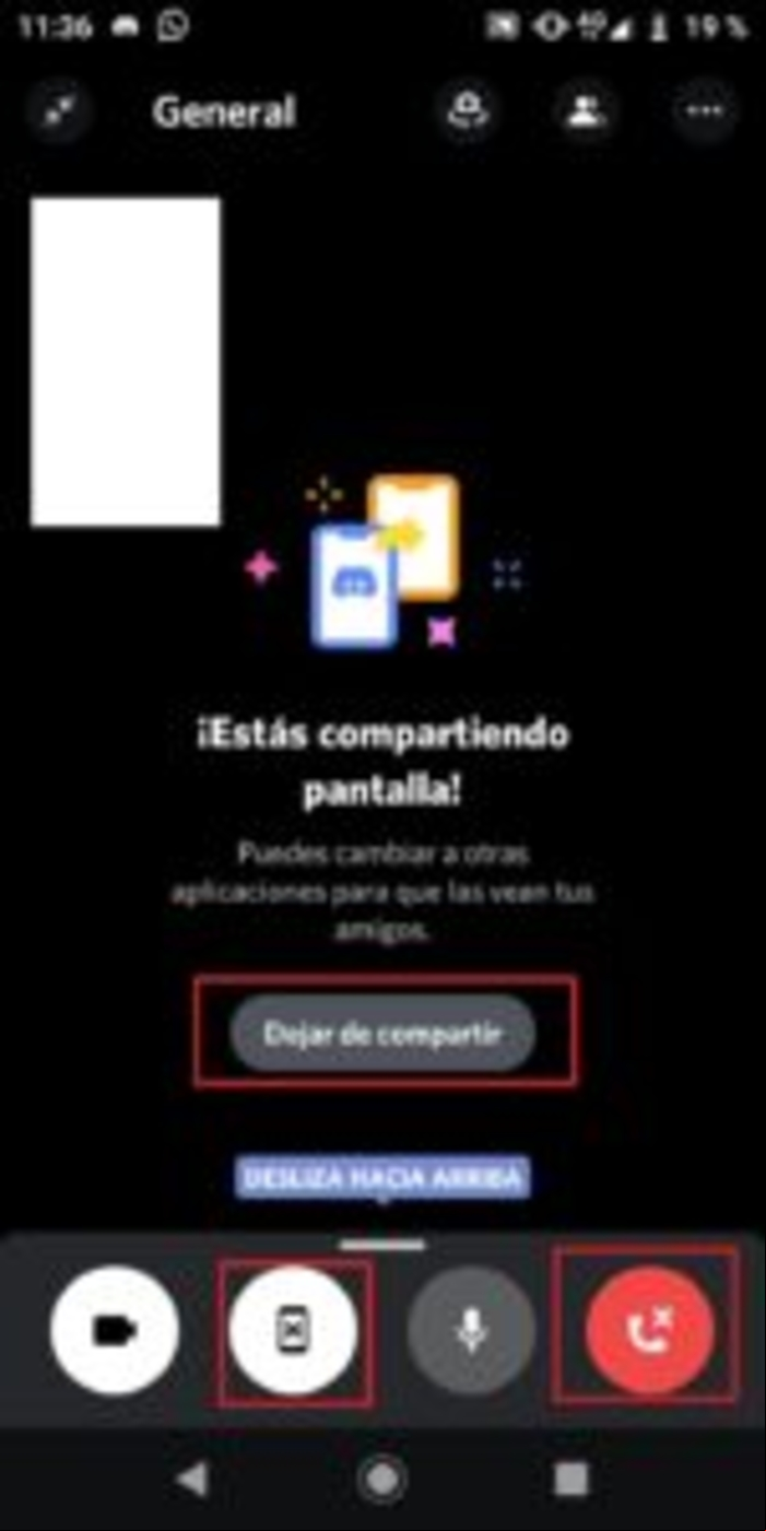 Cómo compartir pantalla en Discord - Configurar pantalla en Discord desde el móvil