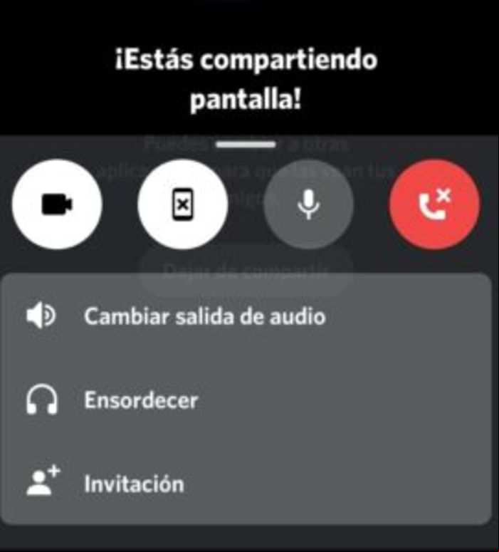 Cómo compartir pantalla en Discord - Configurar pantalla en Discord desde el móvil
