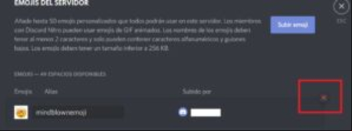 Cómo crear emojis para Discord - Eliminar emojis de Discord