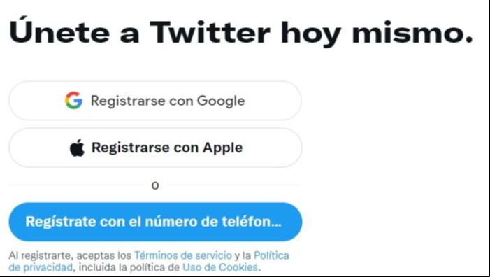 Cómo crear una cuenta o registrarse en Twitter - Crear cuenta de Twitter desde un navegador web 