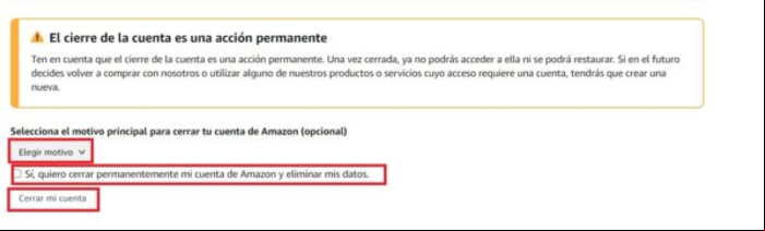Cómo eliminar una cuenta de Amazon definitivamente - Eliminar definitivamente mi cuenta de Amazon