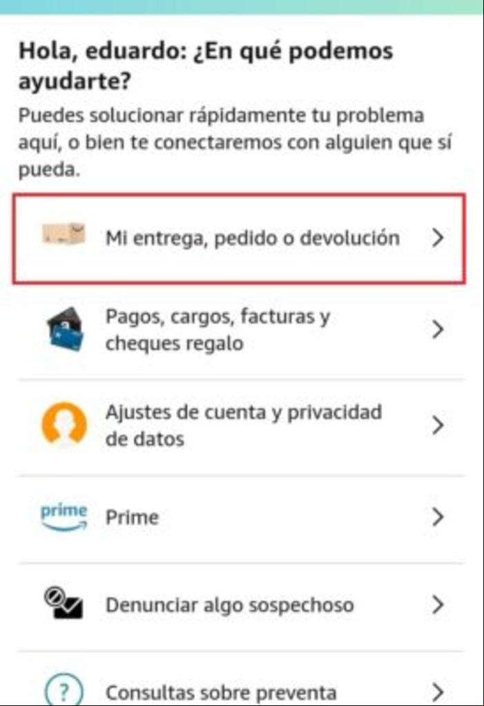 Cómo hacer una reclamación en Amazon - Reclamación en Amazon desde el móvil