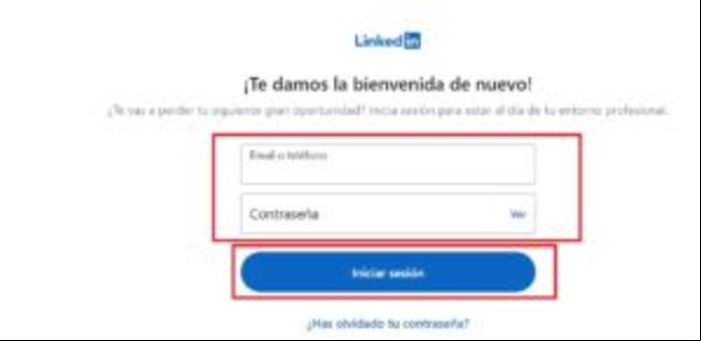 Cómo iniciar sesión en Linkedin - Entrar en Linkedin desde el PC