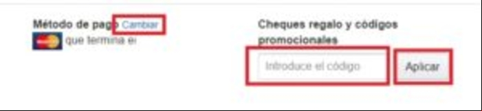 Cómo pagar con Paypal en Amazon - Esta es la solución quizá más rápida, aunque conlleva sus riesgos, ya que tendrás que encontrar sitios web fiables que te vendan tarjetas regalo precargadas para utilizarlas en Amazon.  Las webs que puedes utilizar, por ejemplo, son Dundle, eGifter, y Recharge entre otros. Debes de ser cauto y tener en cuenta tu país a la hora de comprar la tarjeta, ya que por ejemplo, las de España solo te valdrán para Amazon.es, pero no para Amazon.com. Puedes entonces cargar el cheque regalo yendo a Mi cuenta > Cheques regalo. Solo debes introducir el código que te habrán enviado en la web donde has comprado la tarjeta regalo de Amazon. Después solo tendrás que ir al producto que quieres comprar y en los métodos de pago solamente deberás elegir pagar con cheque regalo dándole en 