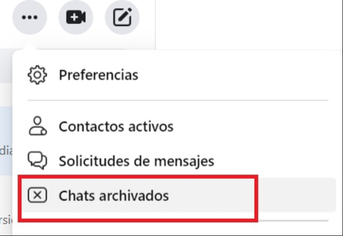 Cómo recuperar conversaciones borradas en Messenger - Buscar en mensajes archivados