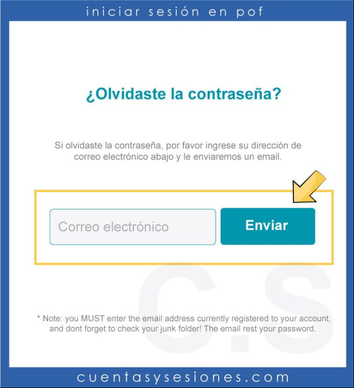 Iniciar sesión o entrar al correo en POF - ¿Problemas durante el inicio de sesión?